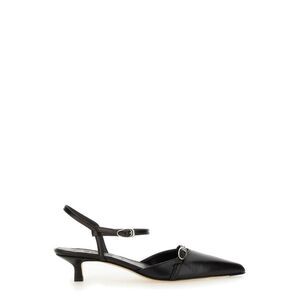 AEYDE Women's Pointed Toe Kitten Heel Slingbacks Women BLACK Pumps